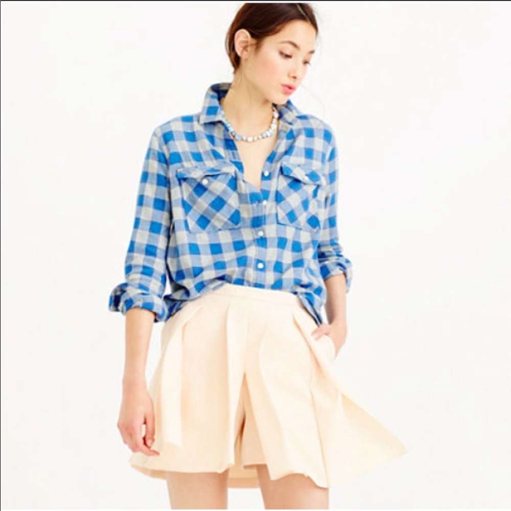JCrew Plaid Boyfriend Shirt